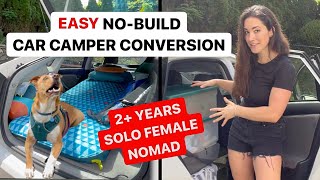 Easy NO Build Car Camper Conversion  all the ESSENTIALS you need From a 3 yrs full timer [upl. by Cochrane]