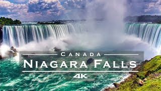 Niagara Falls Canada 🇨🇦  USA 🇺🇸  by drone 4K [upl. by Lowenstern397]