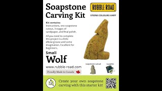 Small Wolf Soapstone Carving Kit Tutorial [upl. by Ediva]