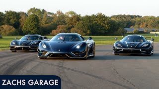 Koenigsegg Drag race Regera vs One1 vs Agera RS [upl. by Dlonyer]