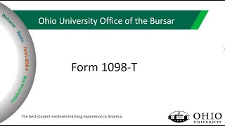 Ohio University Form 1098T [upl. by Taima]