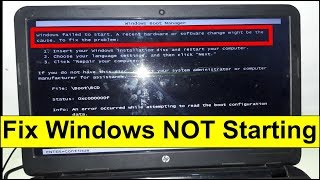 How to Fix Windows failed to start A recent hardware or software change might be the cause [upl. by Leirda54]