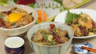 Ryukyu Recipe 3 Ways to Enjoy Marinated Sashimi  Cooking with Dog [upl. by Yelad]