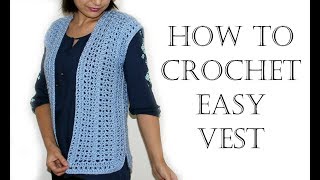 Crochet Easy Vest [upl. by Terra]