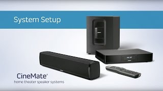 Bose CineMate Home Theater Speaker Systems  System Setup [upl. by Nnahoj]