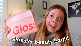 Glossier beauty bag review amp unboxing [upl. by Sheeb62]