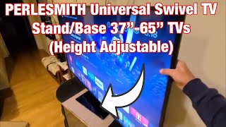 PERLESMITH Universal Swivel TV Stand  Base  Table Top TV Stand for 3765 inch Height Adjustable [upl. by Jabe473]