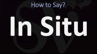 How to Pronounce In Situ CORRECTLY [upl. by Ramona291]