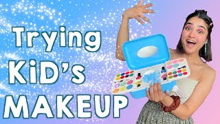 Trying kids Makeup for the First Time 😍 [upl. by Kliman]