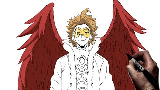 How To Draw Hawks  Step By Step  My Hero Academia [upl. by Nahtan]