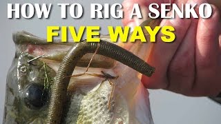 How To Rig A Senko 5 Ways  Bass Fishing Tips [upl. by Kcirted]