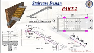 Design of Staircase  Design of RCC Staircase  SP34Reinforcement Detailing [upl. by Acnairb813]