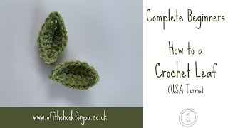 Easy Crochet Leaf  Beginners [upl. by Tevis]