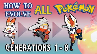 How To Evolve All Pokémon All Generations 18 [upl. by Akitan]