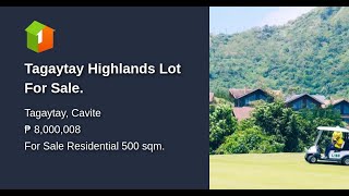 Tagaytay Highlands Lot For Sale [upl. by Dorion165]