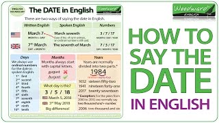 How to say the DATE in English [upl. by Eiahpets761]