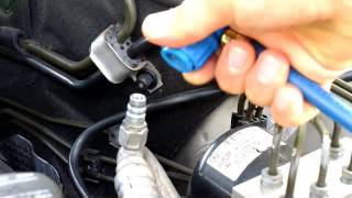 How to recharge MercedesBenz AC System  Easy Steps [upl. by Enelcaj]