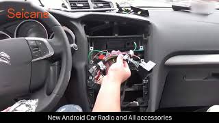 How to remove and upgrade radio to the 121 inch Android GPS Car Radio for Citroen C4L Installation [upl. by Bobbie]