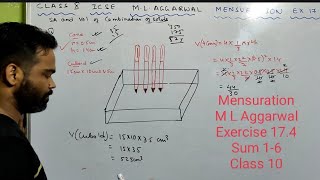 Mensuration class 10  Icse  M L Aggarwal  Exercise 174  Solution  Surface area and volume [upl. by Ahen]