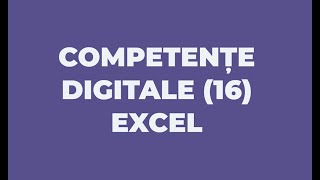 COMPETENTE DIGITALE 16 EXCEL [upl. by Eardnoed]