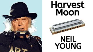 Harvest Moon Neil Young harmonica lesson [upl. by Eppillihp]