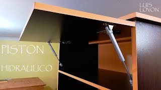 ¿COMO INSTALAR O COLOCAR UN PISTON HIDRAULICO Para muebles de COCINA  LUIS LOVON [upl. by Woolcott890]