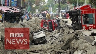 Massive Taiwan gas explosion kills 24  BBC News [upl. by Osrock470]