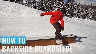 How To Backside Boardslide On A Snowboard [upl. by Gilberto]