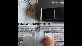 How To Program Craftsman Garage Door Openers [upl. by Durkin]