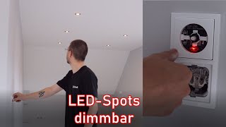 Dimmbare LEDSpots Montage unter realen Bedingungen ElektroM [upl. by Erolyat]