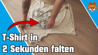 TShirt falten in 2 Sekunden  schneller Trick 👕 [upl. by Zacks]