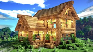 Simple Oak Survival House  Minecraft Tutorial 69 [upl. by Charin214]