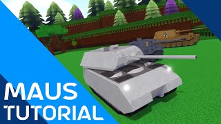 Maus German Tank TUTORIAL  ROBLOX Build a Boat for Treasure [upl. by Hamil]