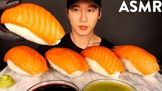 ASMR GIANT SALMON SASHIMI NIGIRI MUKBANG No Talking COOKING amp EATING SOUNDS  Zach Choi ASMR [upl. by Nivlem890]