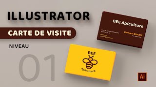 Comment faire une carte de visite avec Illustrator Adobe Illustrator Tutoriel [upl. by Iruam158]