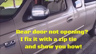 Rear Door Wont Open F150 1997  2004 SuperCab [upl. by Yeorgi]