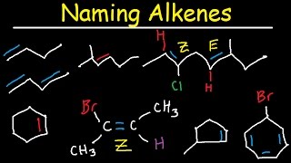 Naming Alkenes IUPAC Nomenclature Practice Substituent E Z System Cycloalkenes Organic Chemistry [upl. by Romilly]