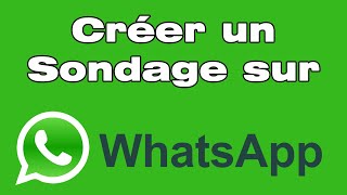 Comment créer un sondage sur WhatsApp Faire un sondage sur WhatsApp [upl. by Maxi]