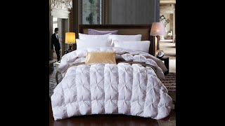 Egyptian Cotton Cover Goose Down Duvet Insert [upl. by Aliekahs]