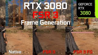 RTX 3080 FSR 3 Frame Generation On vs Off in Forspoken  GraphicsPerformance Comparison [upl. by Rowena356]