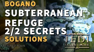 All Subterranean Refuge Secrets Locations Bogano Star Wars Jedi Fallen Order [upl. by Yekcin]