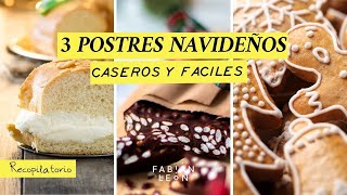 3 POSTRES fáciles para NAVIDAD [upl. by Neelrac787]