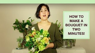 How To Make a Flower Bouquet in Two Minutes [upl. by Yelyak]