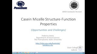 Casein Micelles StructureFunction Properties Opportunities and Challenges [upl. by Hally]