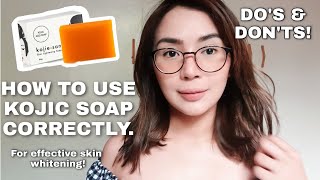 HOW TO USE KOJIE SAN WHITENING SOAP DOS amp DONTS English sub [upl. by Eillib]