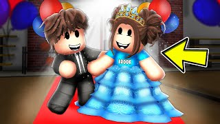 Baby Brooks FIRST SCHOOL DANCE In Roblox Brookhaven [upl. by Sebastian388]