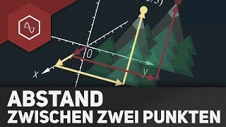 Abstand zwischen 2 Punkten berechnen  Grundlagen Vektorgeometrie [upl. by Laurel410]