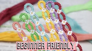 DAISY CHAIN BRACELET TUTORIAL CC  Beginner Friendly [upl. by Haiel]