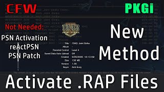 ReUpload Activate RAP Files via PKGi  No PSN Activation Needed PS3CFWHENTUT  2022 [upl. by Brelje140]