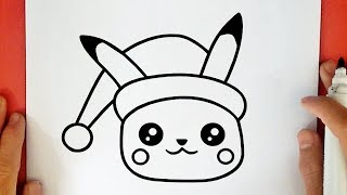 COME DISEGNARE PIKACHU KAWAII DI NATALE [upl. by Bevus]